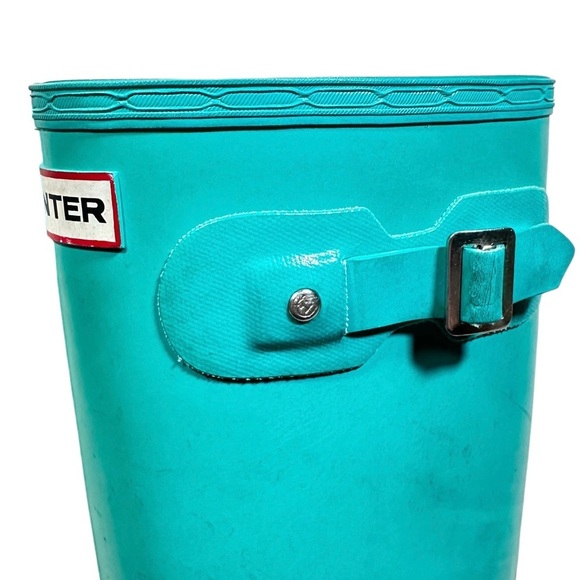 HUNTER Original Tall Rain Boots in Turquoise - Picture 7 of 11